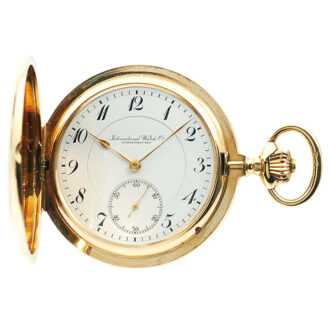 Swiss heavy 14K rose gold hunting cased lever watch Circa 1907
