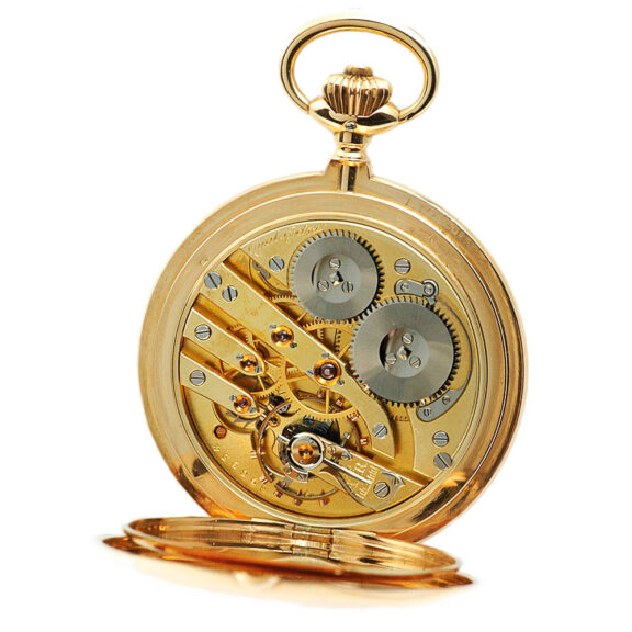 Swiss heavy 14K rose gold hunting cased lever watch Circa 1907 Swiss heavy 14K rose gold hunting cased lever watch Circa 1907