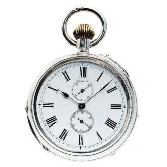 Swiss automatic winding Pedometer watch with power reserve Circa 1890