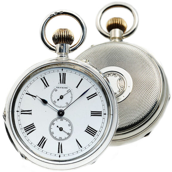 Swiss automatic winding Pedometer watch with power reserve Circa 1890