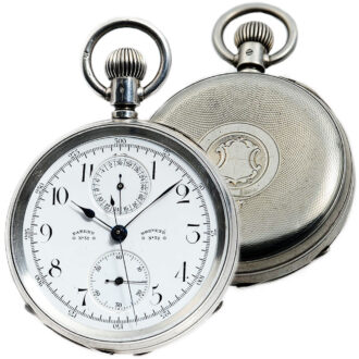 Swiss watch with chronograph and 30 min. counter Circa 1892