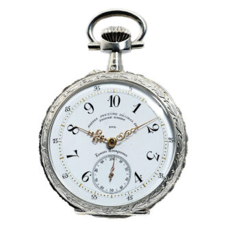 Rare French silver pocket watch with decimal time Circa 1890