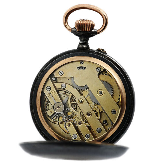 Swiss pocket watch with digital calendar and moon phase Circa 1900 Swiss pocket watch with digital calendar and moon phase Circa 1900