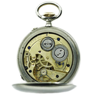 Swiss nickel digital watch with jumping hours and minutes Circa 1885 Swiss nickel digital watch with jumping hours and minutes Circa 1885