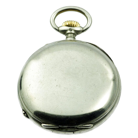 Swiss nickel digital watch with jumping hours and minutes Circa 1885 Swiss nickel digital watch with jumping hours and minutes Circa 1885