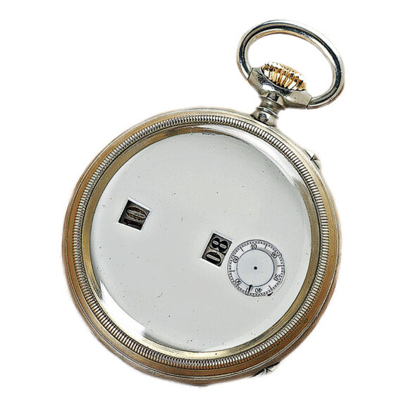 Swiss nickel digital watch with jumping hours and minutes Circa 1885 Swiss nickel digital watch with jumping hours and minutes Circa 1885