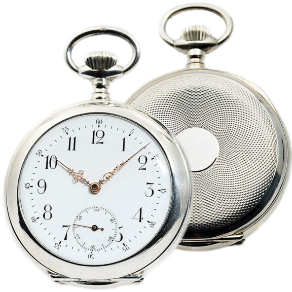 Swiss pocket watch with patented wind mechanism Circa 1880