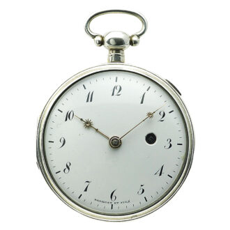 Swiss silver pocket watch with pin wheel escapement Circa 1820