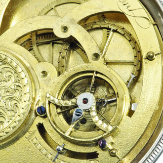 Swiss silver pocket watch with pin wheel escapement Circa 1820
