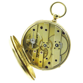 Exquisite small French gold world time pocket watch Circa 1850