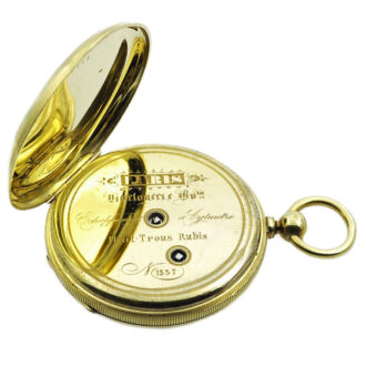 Exquisite small French gold world time pocket watch Circa 1850