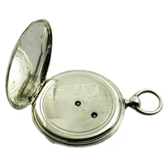 Unusual French watch with a solid steel bridge movement Circa 1830