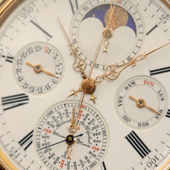 French open faced astronomical pocket watch Circa 1890 French open faced astronomical pocket watch Circa 1890