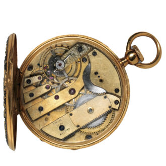 Swiss watch with painted polychrome enamel portrait Circa 1850-55