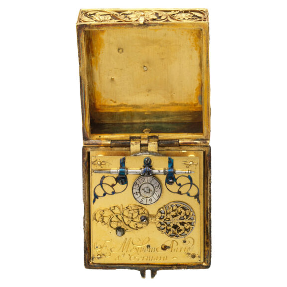 Rare French square one-handed verge pocket watch Circa 1670-75 Rare French square one-handed verge pocket watch Circa 1670-75
