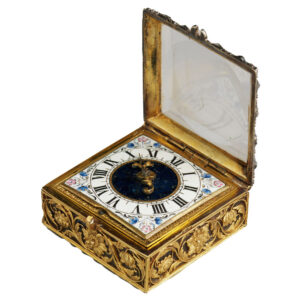 Rare French square one-handed verge pocket watch Circa 1670-75