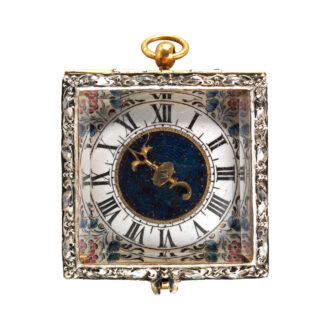Rare French square one-handed verge pocket watch Circa 1670-75