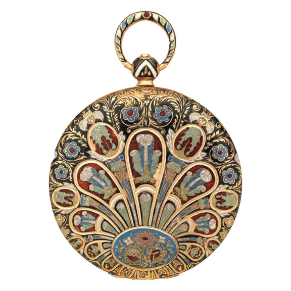 Swiss gold and enamel watch with chronoscope dial Circa 1820-30 Swiss gold and enamel watch with chronoscope dial Circa 1820-30