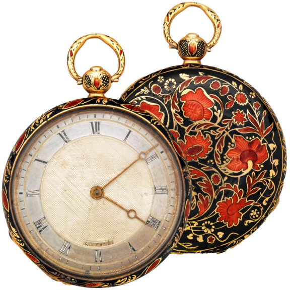 Swiss gold and enamel florally decorated watch Circa 1810-35