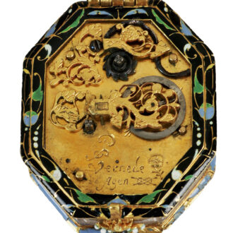 French octagonal enamel and rock crystal watch Circa 1650 French octagonal enamel and rock crystal watch Circa 1650