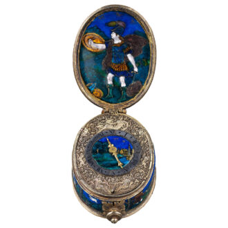 French polychrome enamel-painted watch Circa 1600-1650