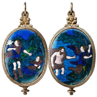 French polychrome enamel painted watch Circa 1600-1650