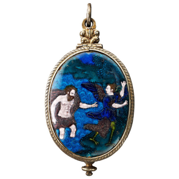 French polychrome enamel-painted watch Circa 1600-1650 French polychrome enamel-painted watch Circa 1600-1650