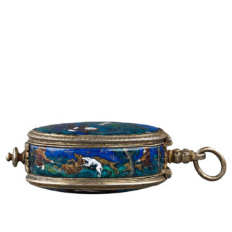 French polychrome enamel-painted watch Circa 1600-1650