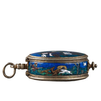 French polychrome enamel-painted watch Circa 1600-1650