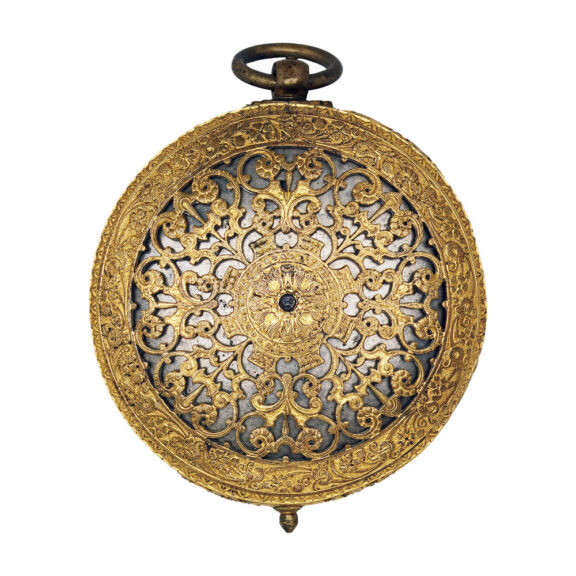 Beautiful Belgium gilded brass clock watch Circa 1600-1610 Beautiful Belgium gilded brass clock watch Circa 1600-1610