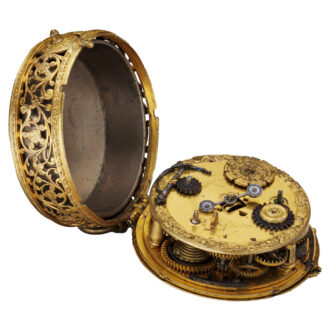 Beautiful Belgium gilded brass clock watch Circa 1600-1610