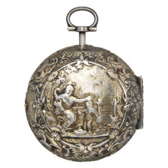 Rare English verge watch with moving digital hour Circa 1690