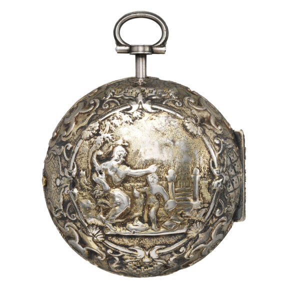 Rare English verge watch with moving digital hour Circa 1690 Rare English verge watch with moving digital hour Circa 1690