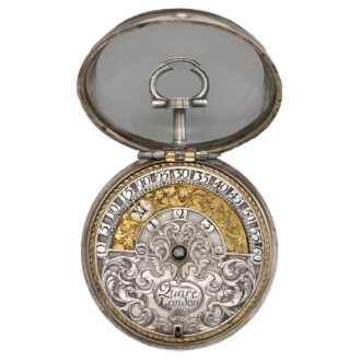 Rare English verge watch with moving digital hour Circa 1690