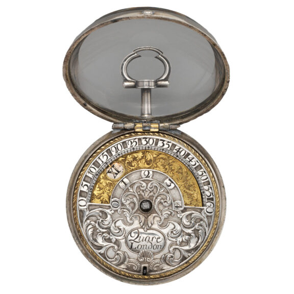 Rare English verge watch with moving digital hour Circa 1690 Rare English verge watch with moving digital hour Circa 1690