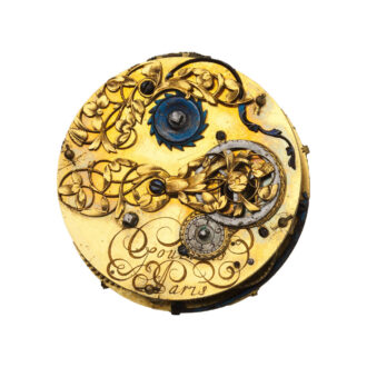Fine, early French gold and enamel verge watch Circa 1645-50