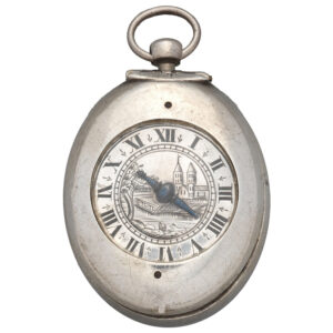 English silver oval pre hairspring verge pocket watch Circa 1637
