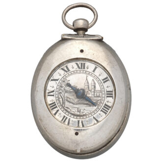 English silver oval pre hairspring verge pocket watch Circa 1637