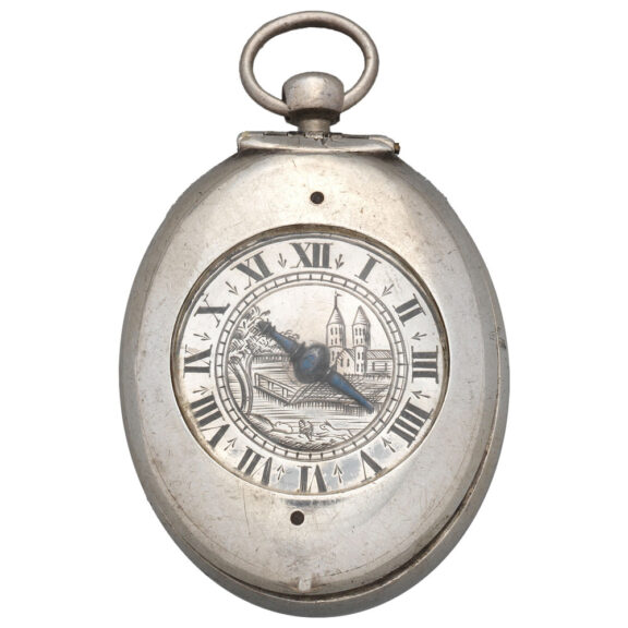 English silver oval pre hairspring verge pocket watch Circa 1637