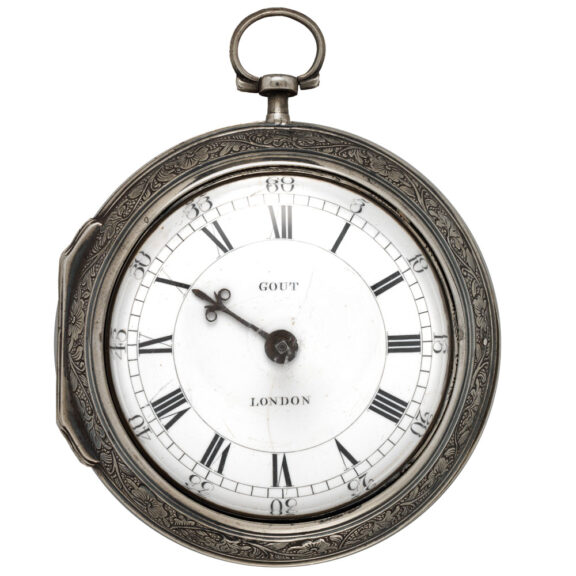 English silver pair cased verge carriage watch Circa 1790 English silver pair cased verge carriage watch Circa 1790