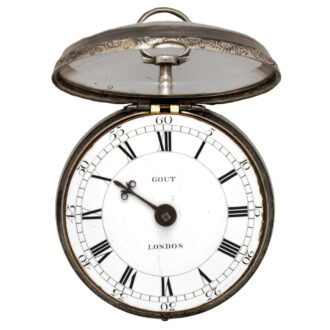 English silver pair cased verge carriage watch Circa 1790 English silver pair cased verge carriage watch Circa 1790