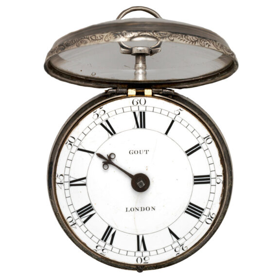 English silver pair cased verge carriage watch Circa 1790 English silver pair cased verge carriage watch Circa 1790
