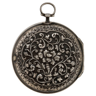 English silver pair cased verge carriage watch Circa 1790 English silver pair cased verge carriage watch Circa 1790