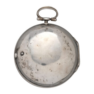 English silver repoussé verge pocket watch Circa 1751-52
