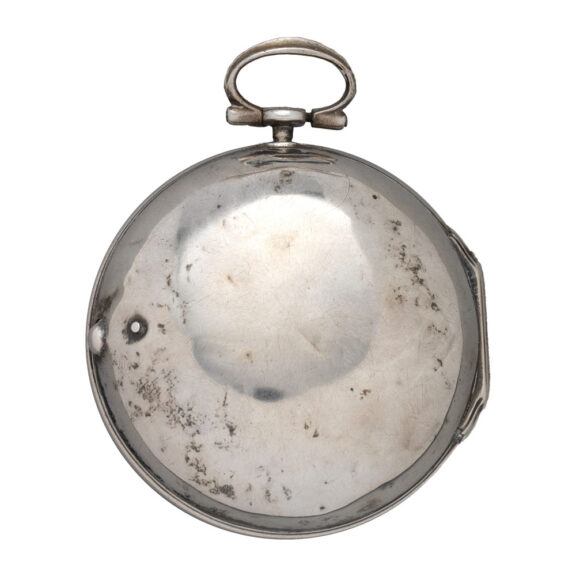 English silver repoussé verge pocket watch Circa 1751-52 English silver repoussé verge pocket watch Circa 1751-52
