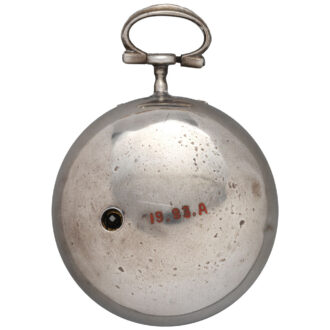 English silver repoussé verge pocket watch Circa 1751-52