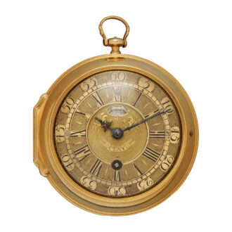 English gold enamel verge with a snake automaton Circa 1720