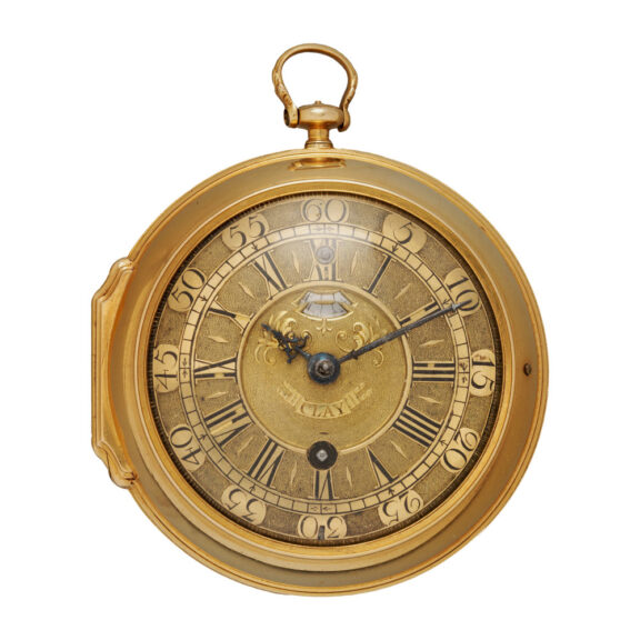 English gold enamel verge with a snake automaton Circa 1720
