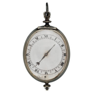 Rare English silver oval verge puritan watch Circa 1640-50