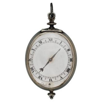 Rare English silver oval verge puritan watch Circa 1640-50